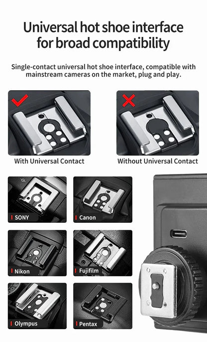 MIAOTU Mini Camera Flash Speedlite GN12 5600K Standard Hot Shoe Mount for Sony Canon Nikon Panasonic Olympus DSLR Camera