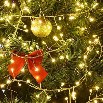 Guirlande lumineuse LED féérique de 6 à 50 mètres, effet pétard, idéale pour les mariages, les fêtes, le Nouvel An et la décoration de sapin de Noël.