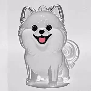 Adorable Dog Hair Storage Pendant Transparent Lovely Pet Hair Storage Box Keychain Handmade DIY Pet Souvenirs for Pet Lovers