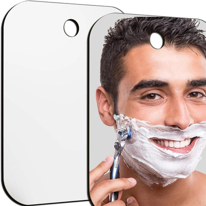 Acrylic Anti Fog Mirror With Wall Suction Shower Mirror For Man Shaving Women Makeup Portable Travel Bathroom Accessories