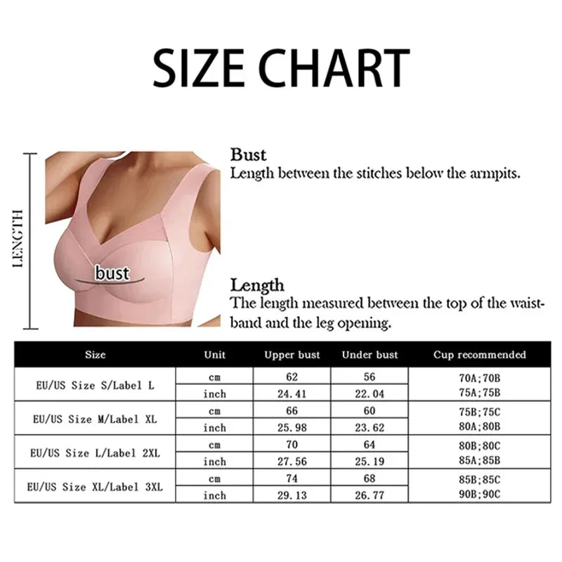 2 PCS Underwear Seamless Bra Women Is Sexy Large Size Tops Support Small Comfortable No Steel Ring Underwear L-6XL