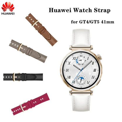 Original 18mm Watch Strap for Huawei GT6 GT5 41mm Leather Strap GT4 41mm FKM Sport Band for GT5pro 42mm Women Calf Leather Band