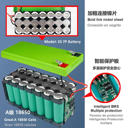 Rscrola 12V Lithium Battery, 40Ah Rechargeable 12V Batteries with Charger, for Sprayer,Children's Toy Car, Electric Blower,Scale