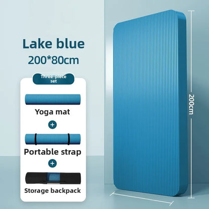 Men's Yoga Mat 20mm Thiened Lengthened And Widened Non-Slip Fitn Exercise Equipment Pure Color Nbr Material Yoga Pad