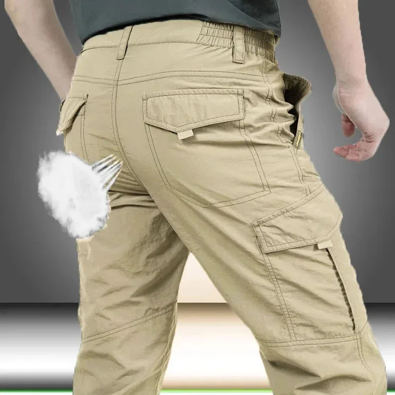 2025 New Outdoors Mens Tactical Pants Multiple Pocket Elasticity Urban Commuter Tacitcal Trousers Men Slim Fat Cargo Pant 5XL ﻿