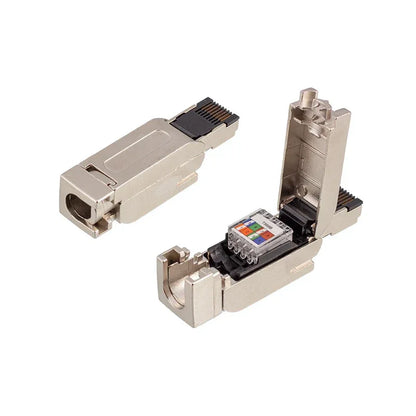 Straight RJ45 Data Fast connect Plug 4pin 8pin Industrial Metal Straight Ethernet RJ45 Connector CAT5E CAT6A Profinet RJ45 Plug