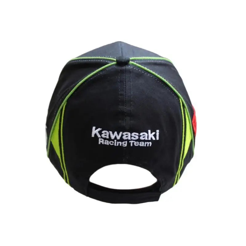 Kawasaki Racing Hat Kawasaki Motorcycle Baseball cap Summer Adjustable Sunscreen Men's Women's Outdoor Sports Hip hop Headwear