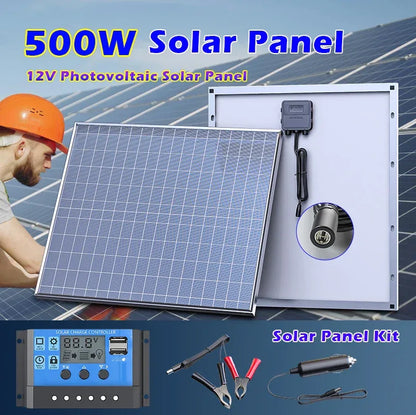1000W Solar Kit 12V Easy Setup 1000W Solar Kit | Plug&Play 12V Power 2×500W Panels | No Wiring Hassle for Beginners for Home/RV