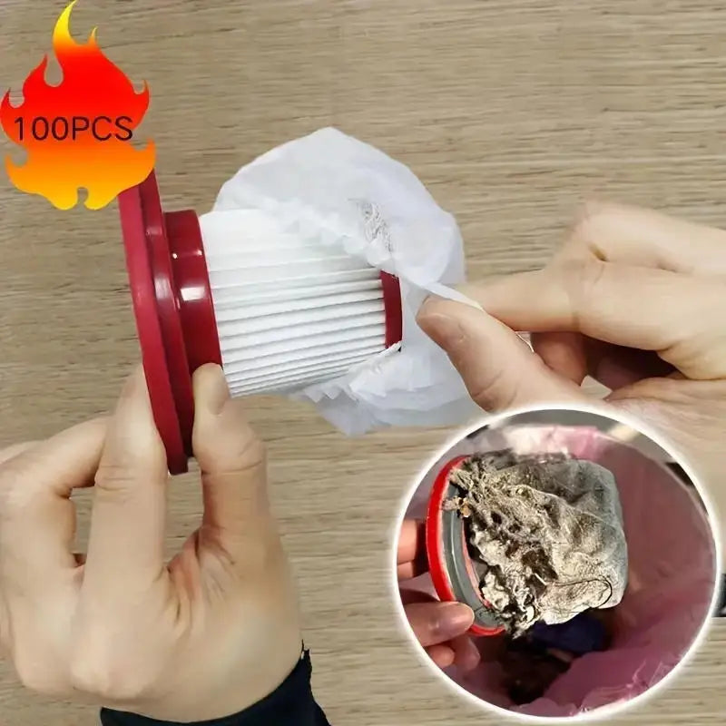 100 Pieces Cheap Disposable Vacuum Cleaner Filter Protective Cover Washable Non-woven Fabric For Hand Held Vacuum Cleaner