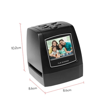 Protable Negative Film Scanner 35/135mm Slide Film Converter Photo Digital Image Viewer with 2.4" LCD Build-in Editing Software