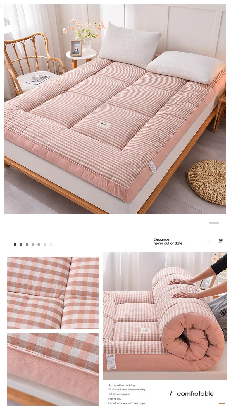 NewestFoldable Lightweight Portable Sleeping Pad/Tatami Mat Japanese Futon Mattress  Soft Fabric,Easy Storage & Travel Mattress