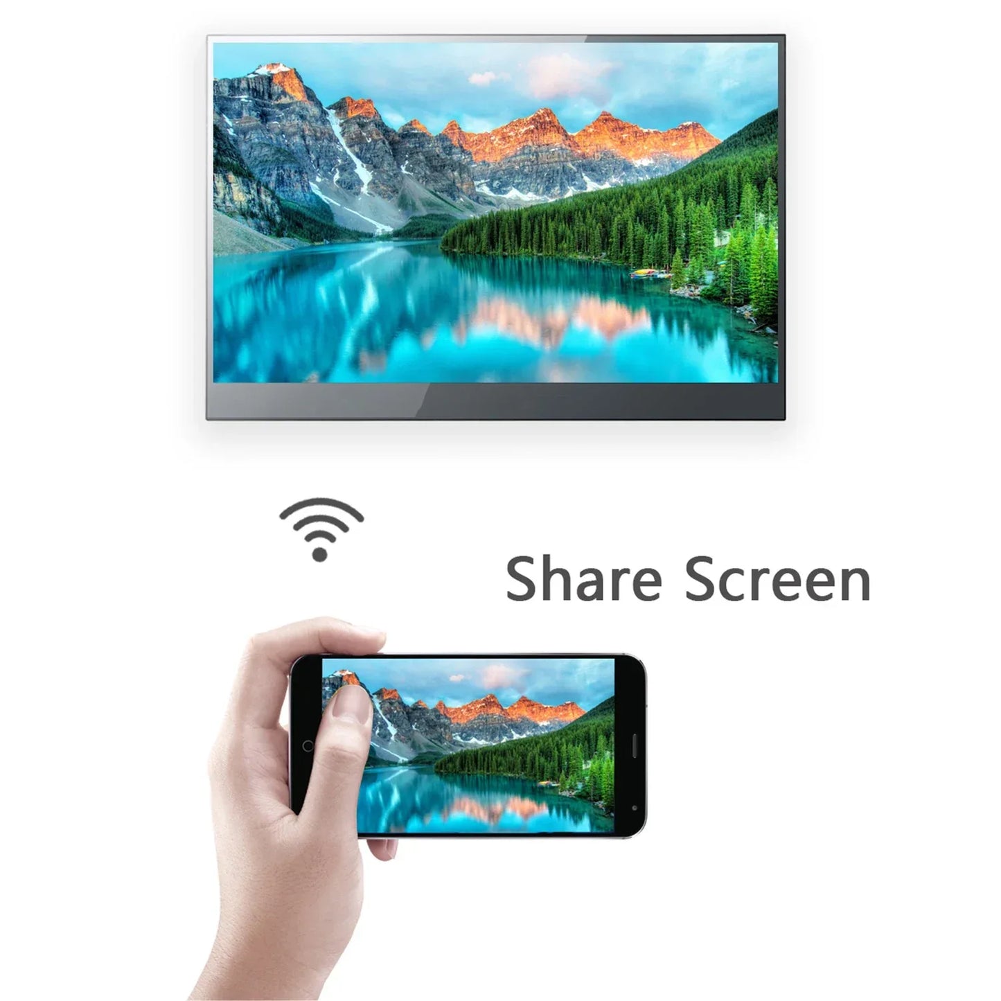 Souria 32inch Smart Mirror Touchscreen FHD LED TV Water Resistant Magic Android Bluetooth DTV Tuner Bathroom SPA Kitchen