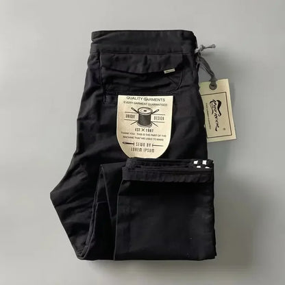 American Style Pure Cotton Heavy Duty Cargo Pants for Men Anti-Dirt Anti-Wear Loose Straight Leg Casual Pants Footwear