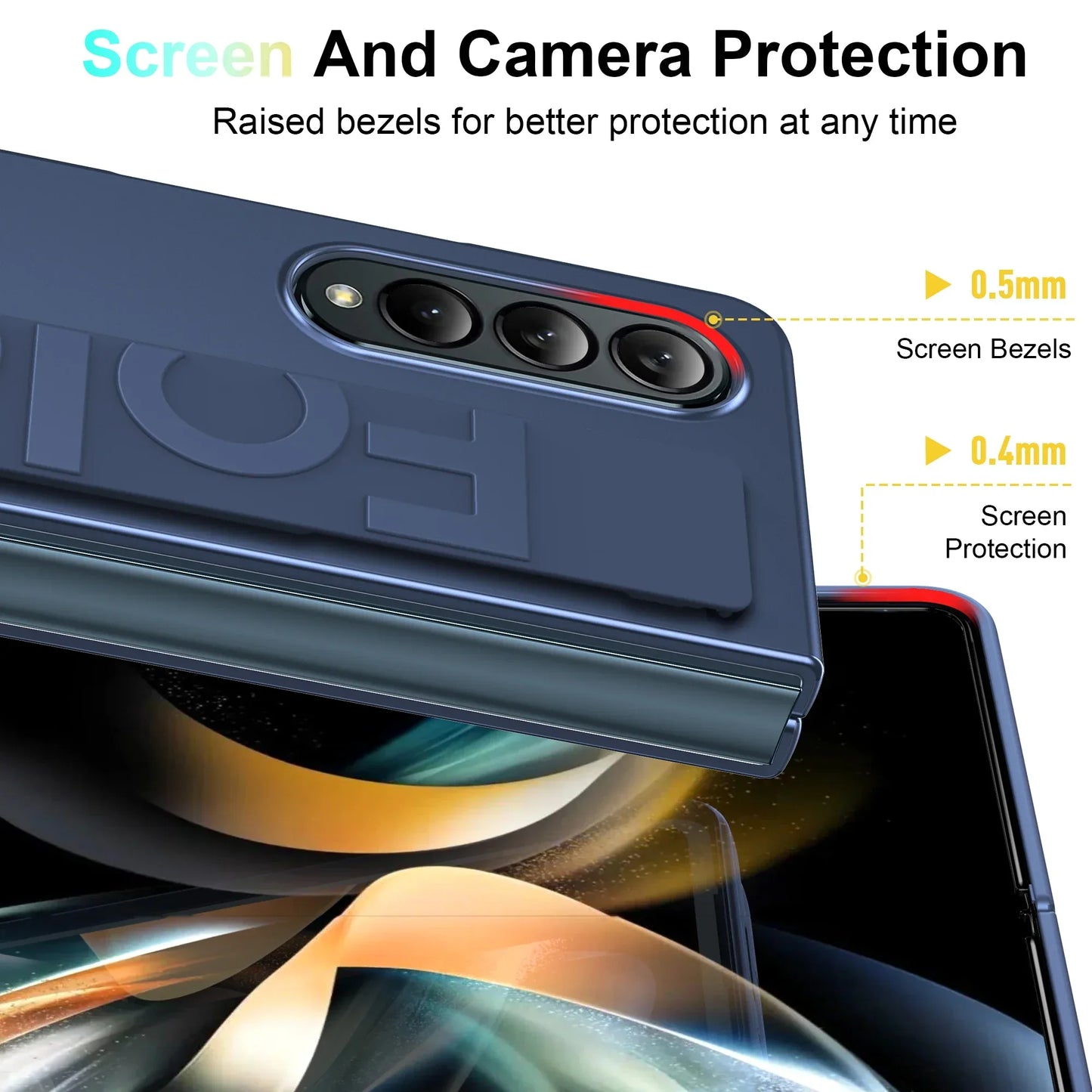 Ultra-thin Matte Silicone Wrist Strap Case For Samsung Galaxy Fold 7 6 5 4 3 Transparent Folding Shockproof Hard Back Cover