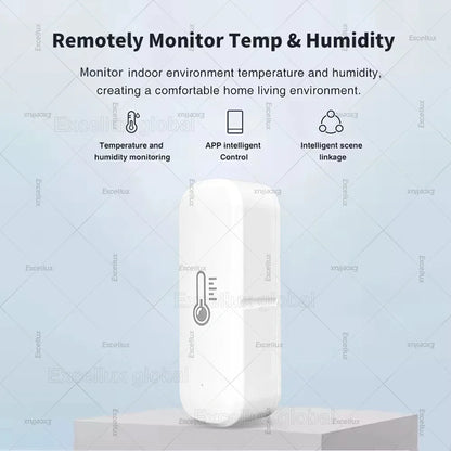 Zigbee Smart Temperature Humidity Sensor Optional With Waterproof Probe For Tuya Zigbee2MQTT Home Assistant Aquarium Tank Fridge