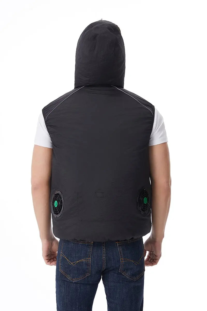 Summer Cooling Vest For Couples Breathable Fan Air Conditioner Jacket Sleeveless Heat Resistant Outdoor Workwear