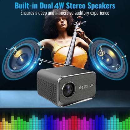 WZATCO P20 PLUS Android 13.0 Smart WiFi 6G 4K Full HD 1080P LCD LED Projector Auto Focus Video Home theater Proyectors with RJ45