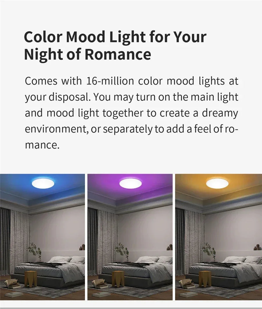 Global Version Yeelight Smart Ceiling Light RGB Wifi 18W/21W Dimmable 2700-6500K Ultra Slim Smart Voice Control Work with Mihome