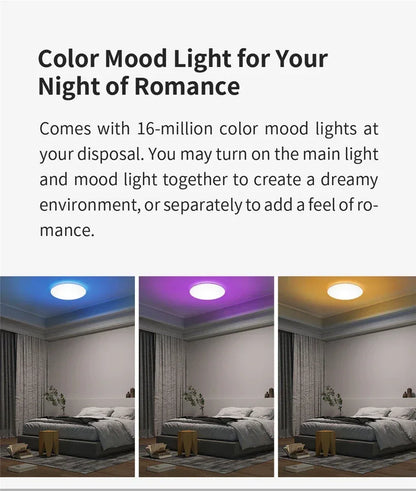 Global Version Yeelight Smart Ceiling Light RGB Wifi 18W/21W Dimmable 2700-6500K Ultra Slim Smart Voice Control Work with Mihome