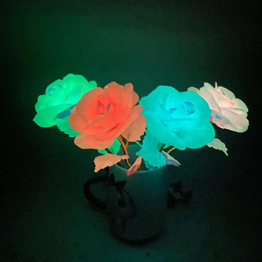 2024 Luminous Rose Valentine's Day Present Gifts Eternal Rose Flower Simulation 24k Gold Foil Rose Mother's Day Gifts