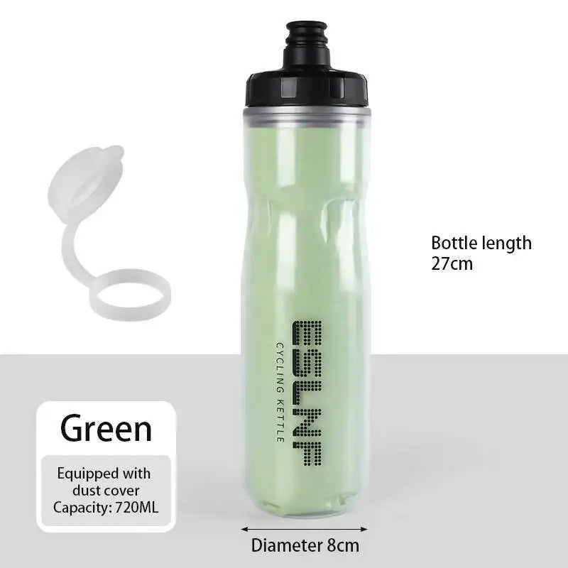 ESLNF Road Dual Bike Thermal Layer Leak-Proof 720Ml Keeping Bicycle Water Kettle Outdoor Cycling Sports Bottle