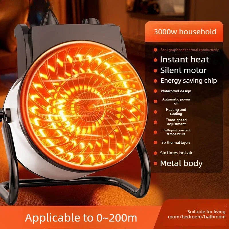 220V Graphene Heater, Household Heater, High-power Electric Heater, Quick Heating, Large-area Industrial Small Steel Cannon