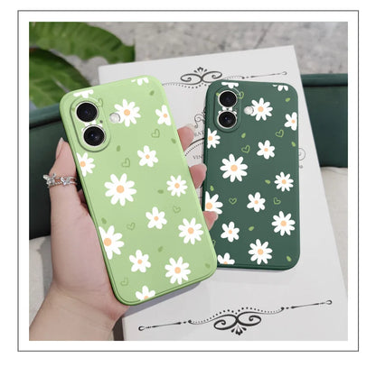 Tender Daisy Phone Case For iPhone 17 17 Air 16 15 14 13 12 11 X XR XS Plus Pro Max Mini Silicone Cover
