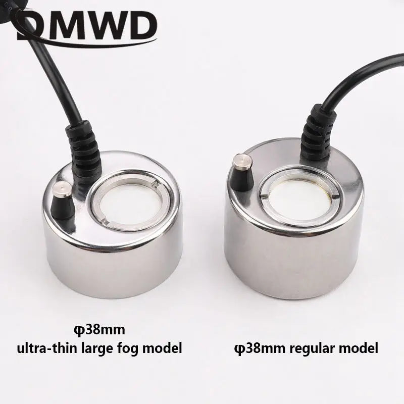 Ultrasonic Atomizer Lightless Metal Head Ceramic Chip Fogger 38mm Balcony Courtyard Water Feature Fountain Sprayer Humidifier EU