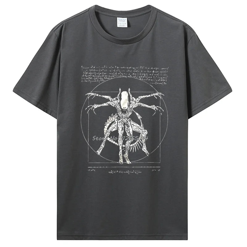2019 Brand Tshirt Homme Tees Cool Stuff For Teenagers  Da Vinci Alien T Shirt  Gamer Gifts For Men Streetwear