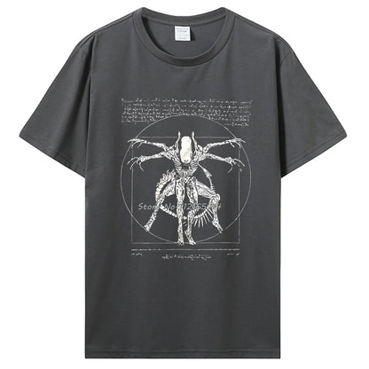 2019 Brand Tshirt Homme Tees Cool Stuff For Teenagers  Da Vinci Alien T Shirt  Gamer Gifts For Men Streetwear