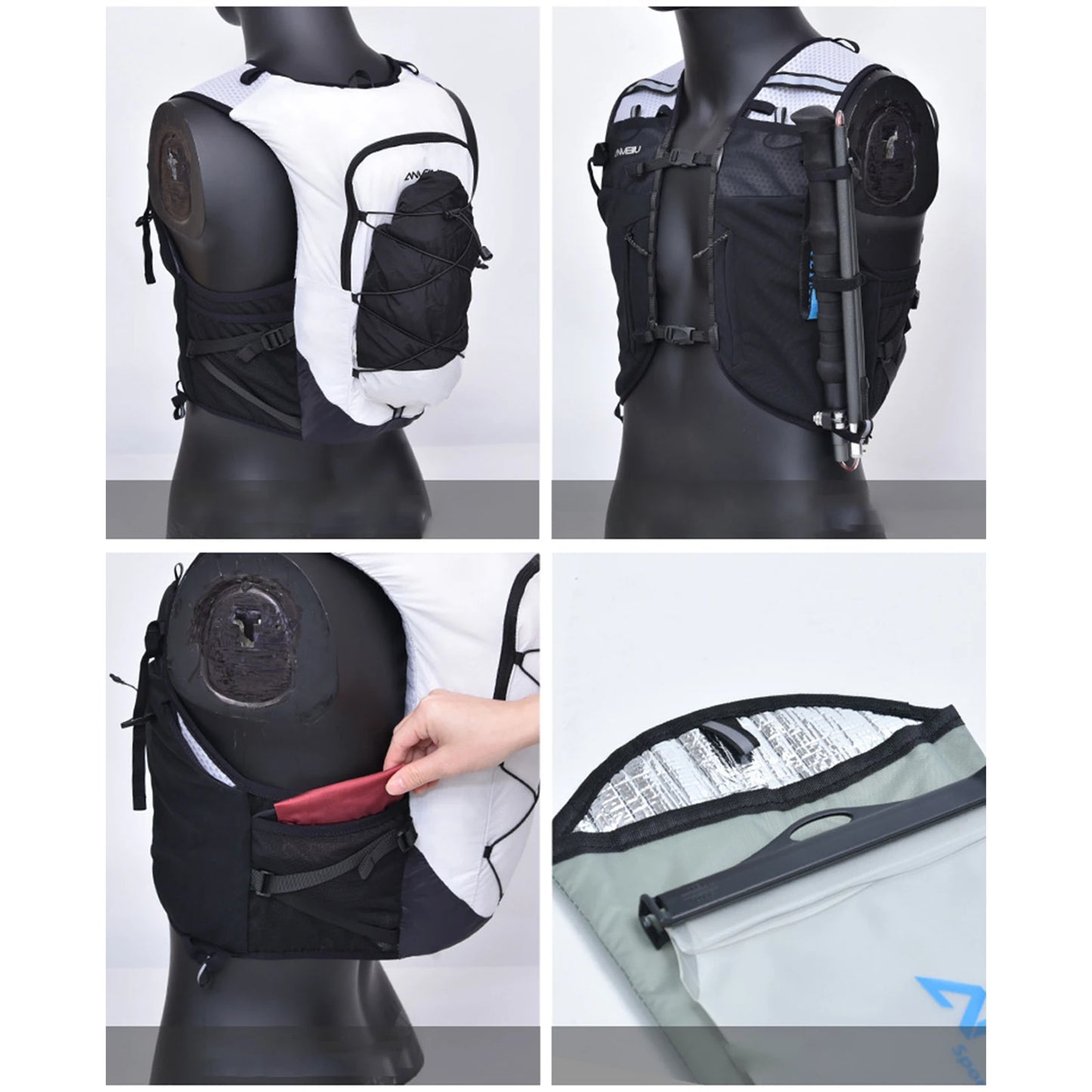 Running Backpack Hiking Bag Breathable Waterproof Portable Water Bottle Backpack Cycling Backpack for Camping, Adventure