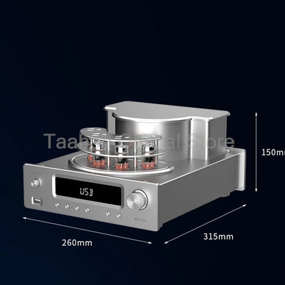 Home Theater Set 5.0 Bluetooth Amplifier 75Wx2 Tube Amp with Aluminum Case 6.5inch Speakers 120W Loudspeakers For Home Studio DJ