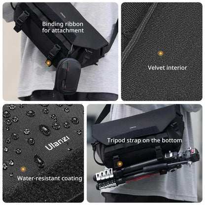 Ulanzi BC08 Sling Bag Photography Shoulder Bag for Tripod Mirrorless Camera Smartphone Tablet Waterproof Bag