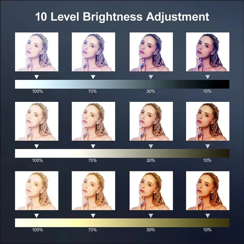 10" 26cm LED Selfie Ring Light Photography Video Light RingLight Phone Stand Tripod Fill Light Dimmable Lamp Trepied Streaming