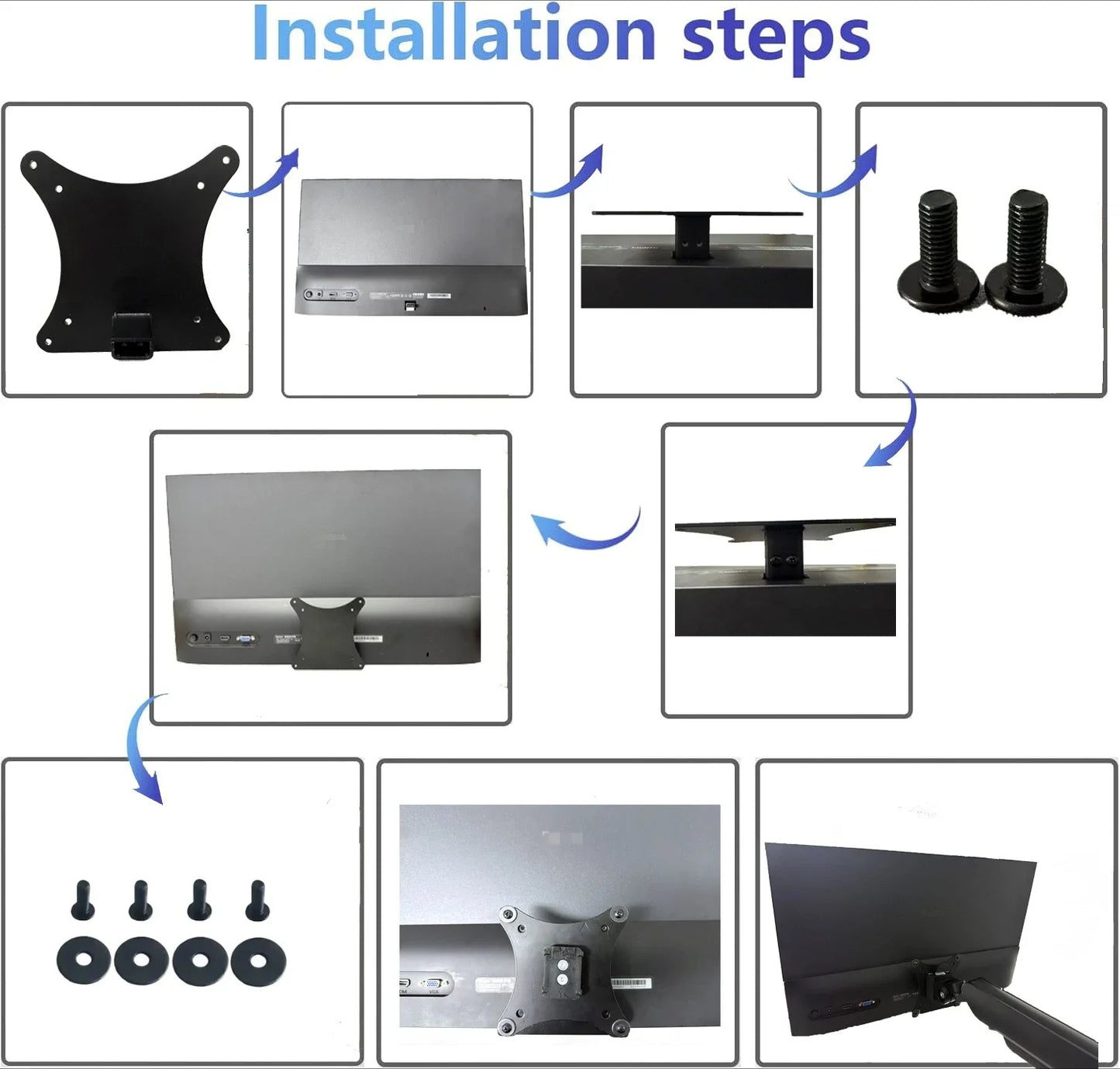 NEW VESA Adapter for Xiaomi Mi 23.8" Desktop Monitor 1C Mount Bracket for VESA 75x75 & 100x100 Monitor Arms Stands