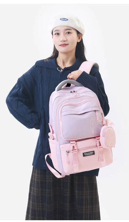 Teen Girls Backpacks for School 8-12 Years Students Casual Fashion Travel Backpacks Portability College Backpack for Women Bag