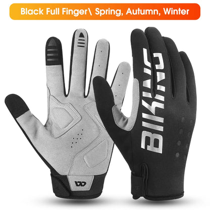 WEST BIKING Winter Warm Cycling Gloves Reflective MTB Road Bicycle Men's Windproof Thermal Anti-slip Touch Screen Sports Gloves