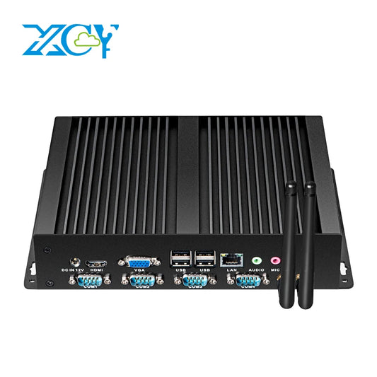 XCY Fanless Industrial Mini PC Intel Core I5-3317U 4x COM DB9 8x USB Support Windows XP/7/8/10 Linux by PDG ibma
