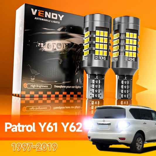 2pcs For Nissan Patrol Y61 Y62 1997-2019 LED Reverse Light Backup Lamp 2011 2012 2014 2015 2016 2017 2018 Canbus Accessories by PDG ibma