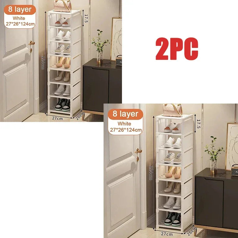 Multiple Layers Shoe Organizer Shoe Rack Organizer Space Saving Rack For Wall Corner Stackable Shelf  Adjustable Saving Cabinet
