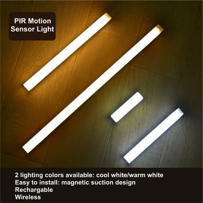 AITHEA USB Rechargeable PIR Motion Sensor LED Bar Lights Dimmable Detector Night Light Portable Induction Cabinet Lamp for Room