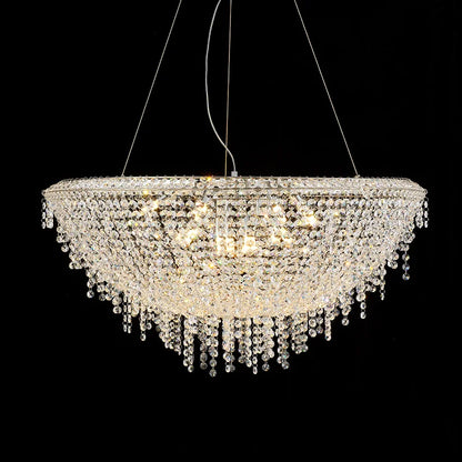 2025 Modern Luxury Round Oval Crystal Chandelier For Living Dining Room Chrome Luster LED Pendant Lights Hotel Duplex Villa Lamp