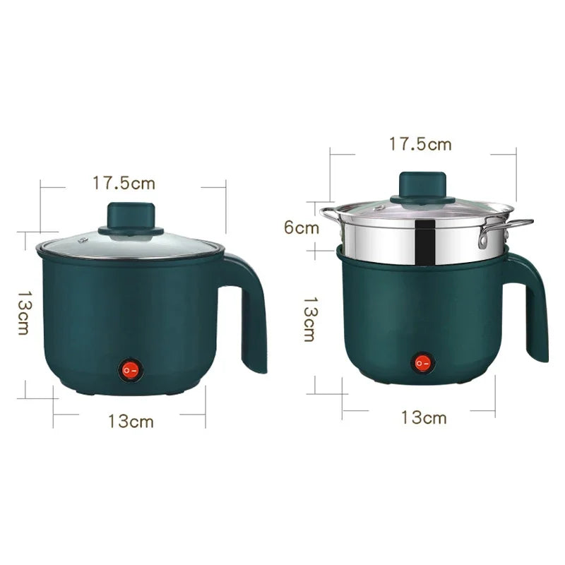 Mini Electric Rice Cooker Non-Stick Single/Double Layer Multifunction Cooking Machine Hot Pot for Home Use