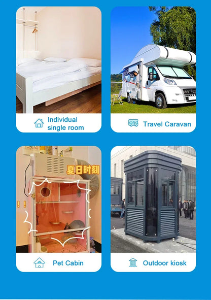 Home Portable Mobile Air Conditioning Dehumidification Desktop Mini Cooling Only Machine Free Installation with Remote Control