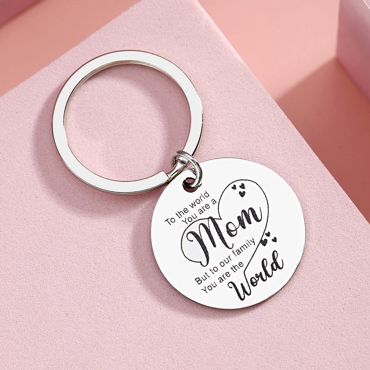 1Pc Valentine's Day Gift for Mom Mother's Day Gift Mom Keychain for Mom's Birthday Gift Unique Mom's Birthday Gift