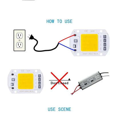 AC 220V COB Chip 50W Light Source No Need Driver For Floodlight Spotlight Lamp DIY Lighting High Brightness LED Chip 1/3/6/10PCS