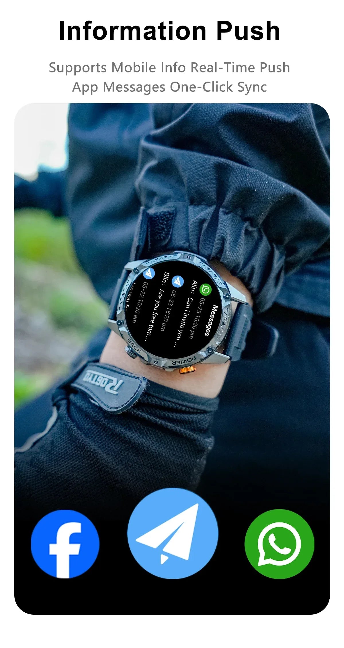 LIGE New Military For T-Rex 3 Ultra Smart Watch 1000mAh Battery IP68 Waterproof Compass Flashlight Sports Tracker Smartwatch Men