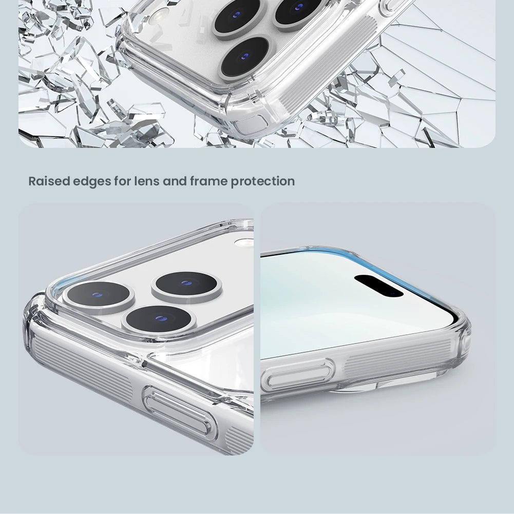 Nillkin for iPhone 17 Pro Max 16 Pro Max 15 Pro  14 13 iPhone series TPU+PC Silicone Soft Transparent Phone Back Cover