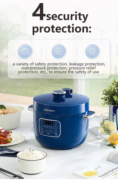 MOPRHY RICHARDS 2.5L Electric Rice Cooker 70Kpa Pressure 220V Multi Cooking Pot Home Appliances 800W Heating Stew Soup Beef