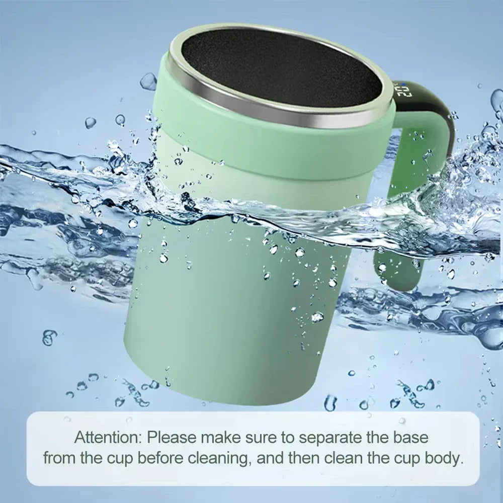 Detachable Automatic Mixing Coffee Cup Intelligent Temperature Measuring Rechargeable Mug Suitable for Office/Kitchen/Travel